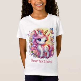 Cute fantasy unicorn girls customizable T-Shirt