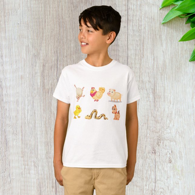 Cute Farm and Pet Animals T-Shirt (Creator Uploaded)