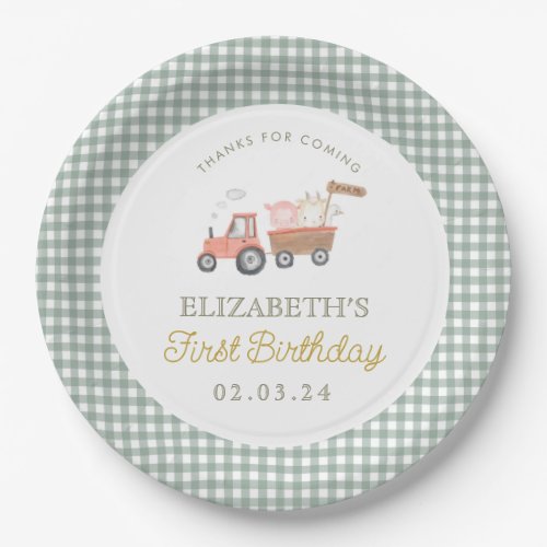 Cute Farm Animal Barnyard Birthday  Paper Plates