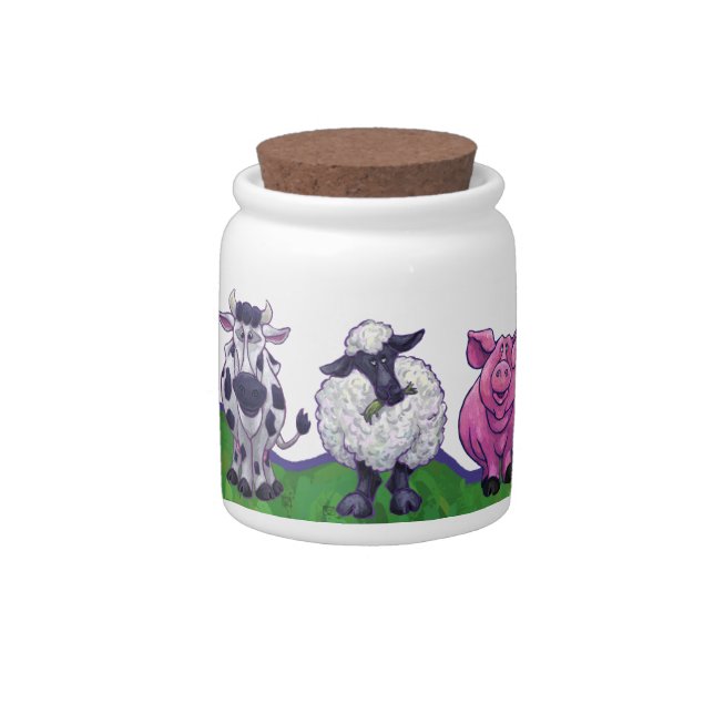 Cute Farm Animal Goody Jar (Right)