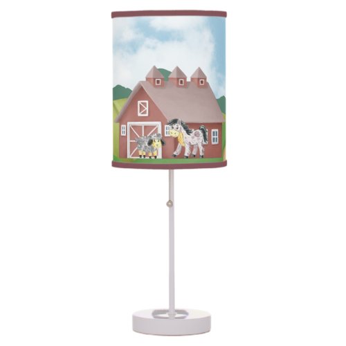 cute Farm animal lovers Country Table Lamp