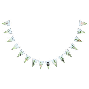 Cute farm animals baby shower bunting  flags
