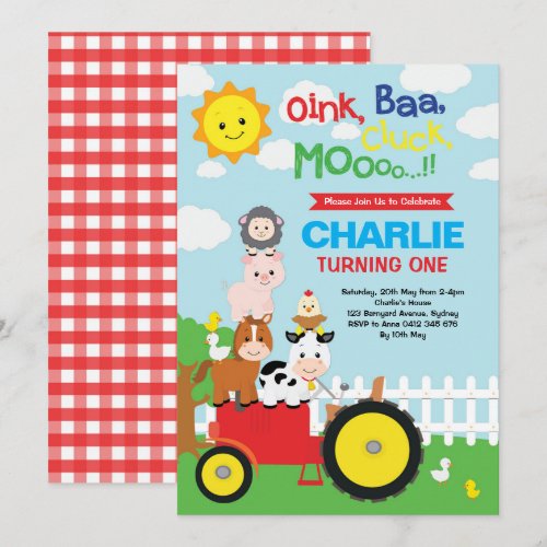 Cute Farm Animals Barnyard Birthday Petting Zoo