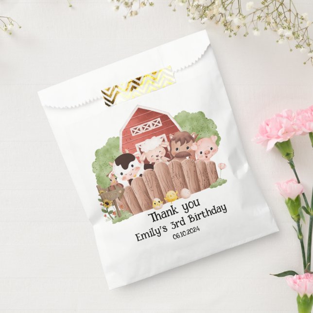 Cute Farm Animals Birthday Favor Bag (Sealed)