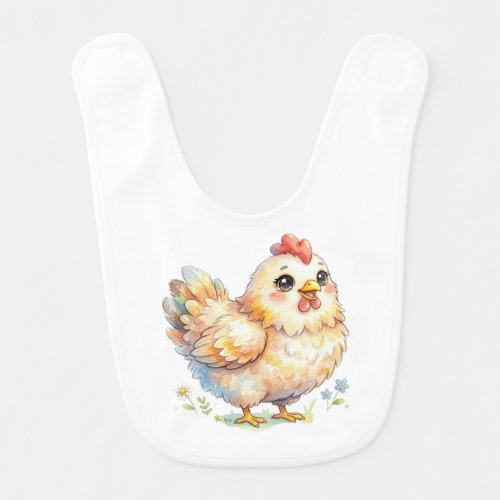 Cute Farm Animals-Chicken Baby Bib