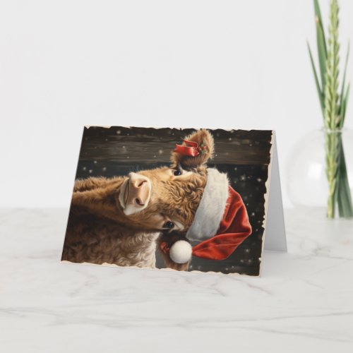 Cute Farm Animals Christmas Greeting Card