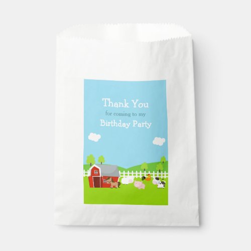 Cute Farm Animals Favor Bag