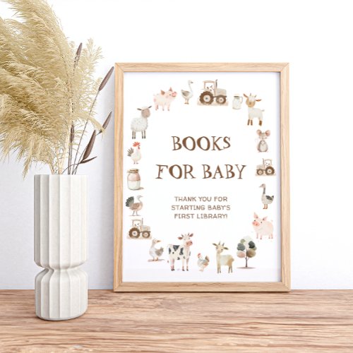 Cute Farm Animals Gender Neutral Books for Baby Poster