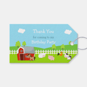 Cute Farm Animals Gift Tag