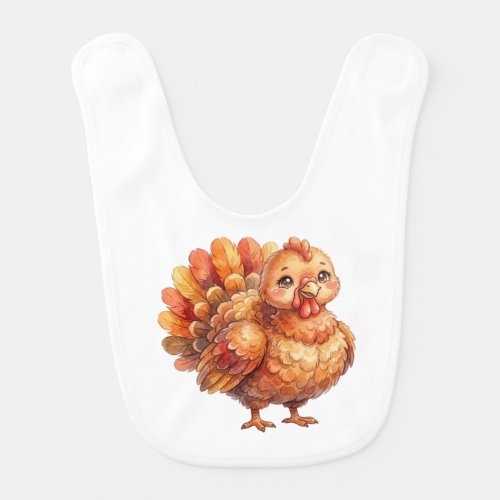 Cute Farm Animals-Turkey Baby Bib
