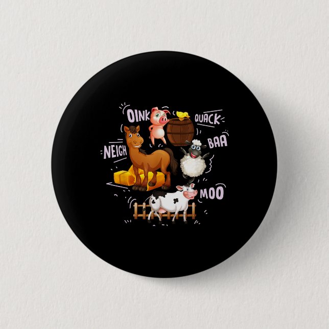 Cute Farm Animals With Sounds Button (Front)