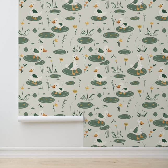 Cute Farm Baby Animals with Boho Florals #9 Wallpaper (Application)