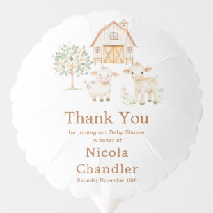 Cute Farm Barn Baby Shower Balloon