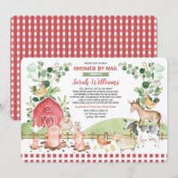 Cute Farm Barnyard Animals Baby Shower By Mail