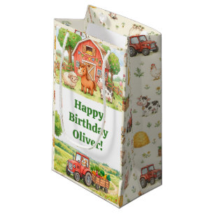 Cute Farm Birthday Favor Bag