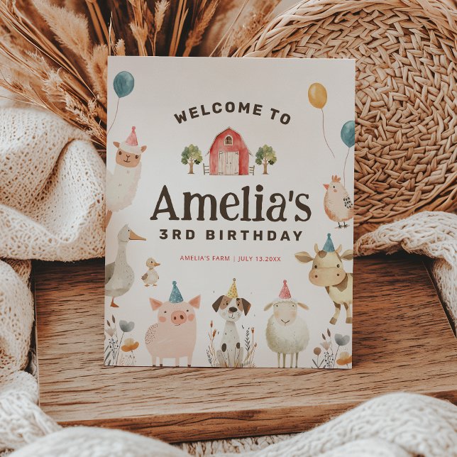 Cute Farm Birthday Welcome Sign (Creator Uploaded)