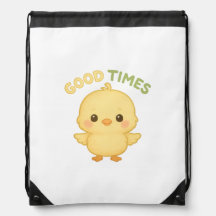 Cute Farm Chick Drawstring Bag