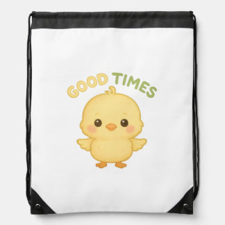 Cute Farm Chick Drawstring Bag