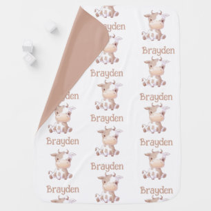 Cute farm Cow Baby Blanket