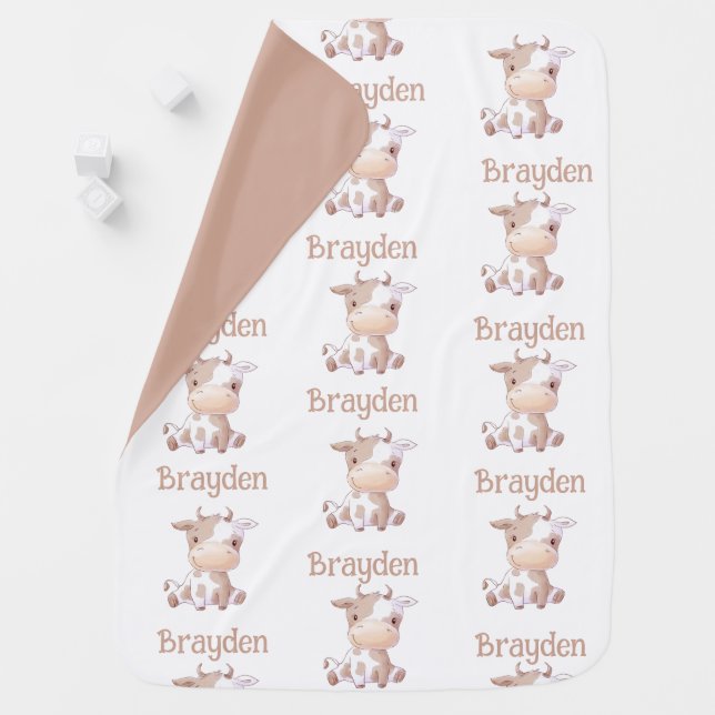 Cute farm Cow Baby Blanket (In Situ)
