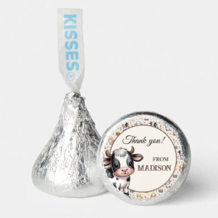 Cute Farm Cow Kids Birthday Thank You Candy Favor
