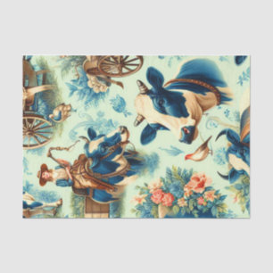 Cute Farm Cow Watercolor Painting Tissue Paper