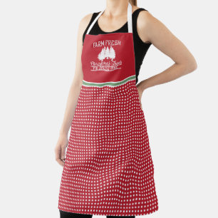 Cute Farm Fresh Christmas Trees Holiday Apron