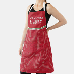 Cute Farm Fresh Christmas Trees Holiday Apron