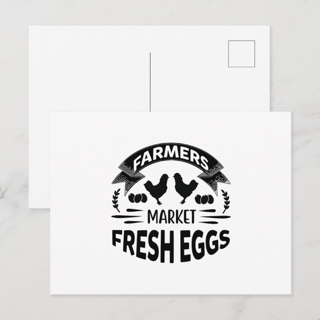 Cute farm fresh eggs  postcard (Front/Back)
