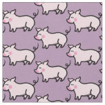 Cute farm house piglet pattern fabric