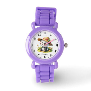 Cute Farm Panda add name girls Watch