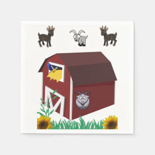 Cute Farm Paper Napkins