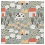 Cute Farm Scene Pattern Fabric