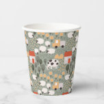 Cute Farm Scene Pattern Paper Cups