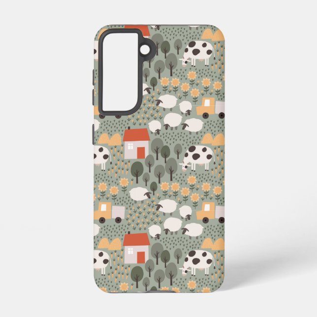 Cute Farm Scene Pattern Samsung Galaxy Case (Back)