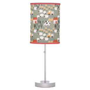 Cute Farm Scene Pattern Table Lamp