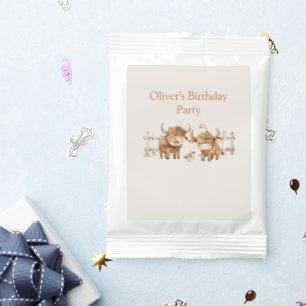 Cute Farm Themed Birthday Party Hot Chocolate Drink Mix