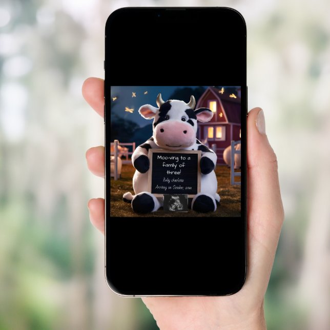 Cute Farm-Themed Pregnancy Announcement (Front Digital)