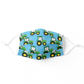 Cute Farm Tractor Truck Kids Adult Cloth Face Mask