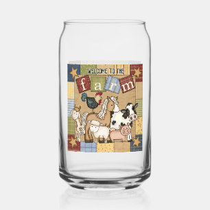 Cute farm welcome Country farmhouse Can Glass