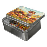 Cute Farmer Fox with Cornucopia of Fall Harvest Jigsaw Puzzle