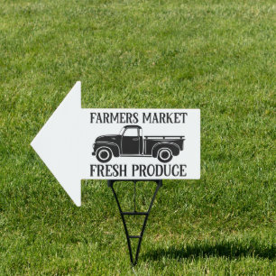 cute Farmers market truck arrow Sign