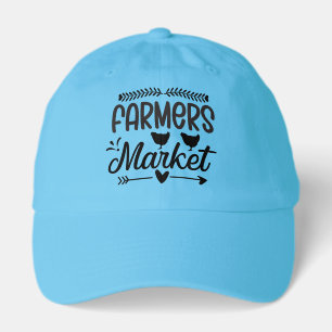 Cute Farmers Market word art  Hat