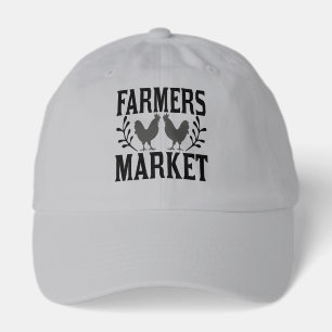 Cute Farmers Market word art Hat