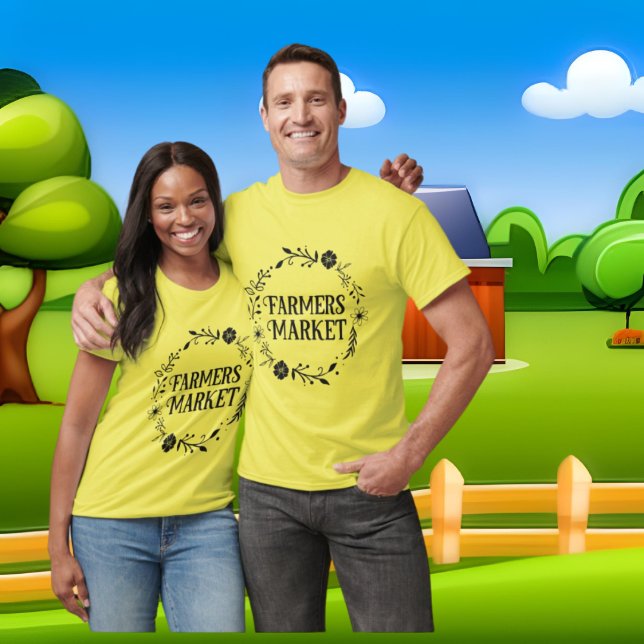 Cute Farmers market word art T-Shirt (Creator Uploaded)