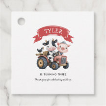 Cute Farmhouse Animals Cow Pig Birthday