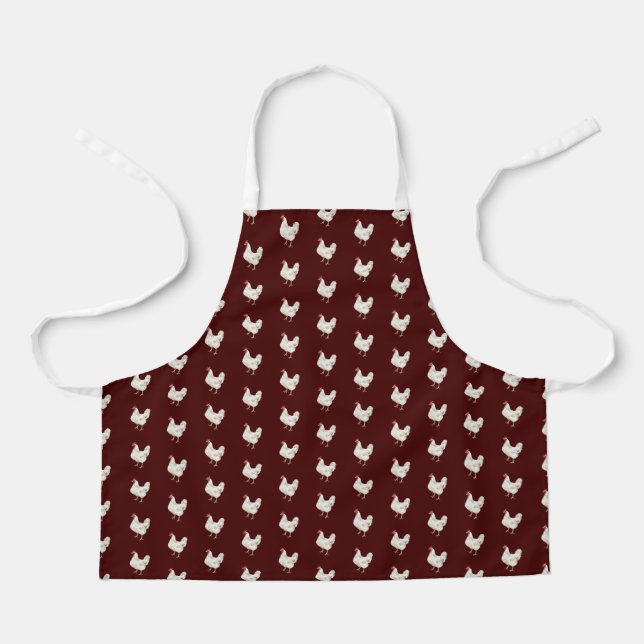 Cute Farmhouse Style Chicken Pattern Apron (Front)