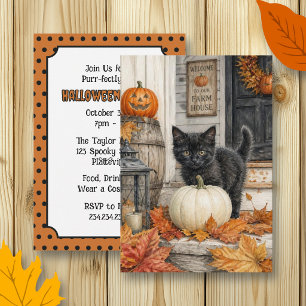 Cute Farmhouse Themed Halloween Party Invitation