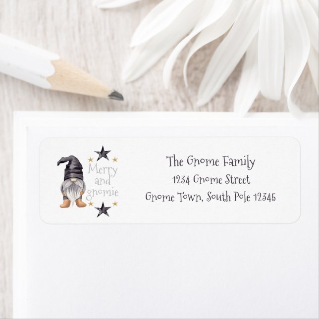 Cute Farmhouse Winter Gnome Christmas Label (Insitu)