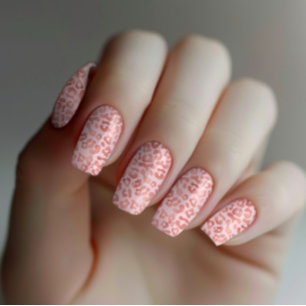 Cute Fashion Pink Leopard Minx Nail Art Decals